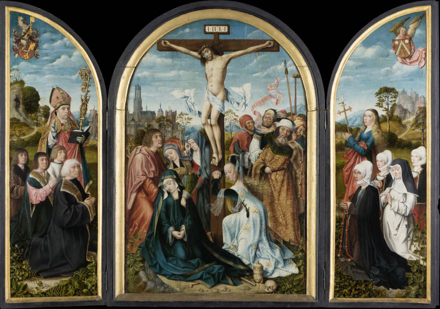 Crucifixion Triptych of the Humbracht Family of Frankfurt a Meister von Frankfurt