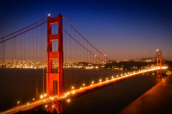 Golden Gate Bridge di sera  a Melanie Viola