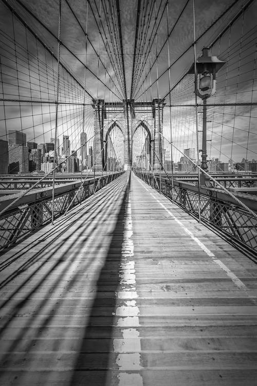 NEW YORK CITY Ponte di Brooklyn | Monocromo a Melanie Viola