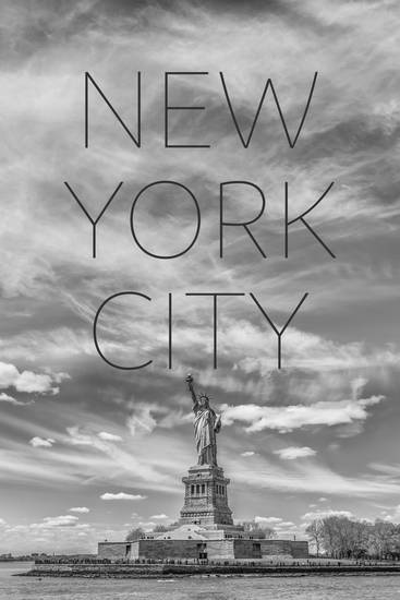 NYC Statua della Libertà | Testo & Skyline