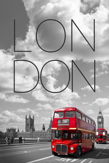 Autobus rossi a Londra | Testo & Skyline