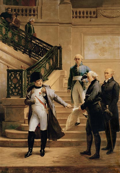 Napoleon I (1769-1821) in the Palais Royal Received by the President of the Tribunal and Refusing th a Merry Joseph Blondel