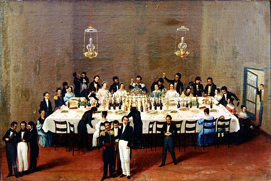 Banquet given at Oaxaca in honour of general Antonio Leon a Scuola Messicana