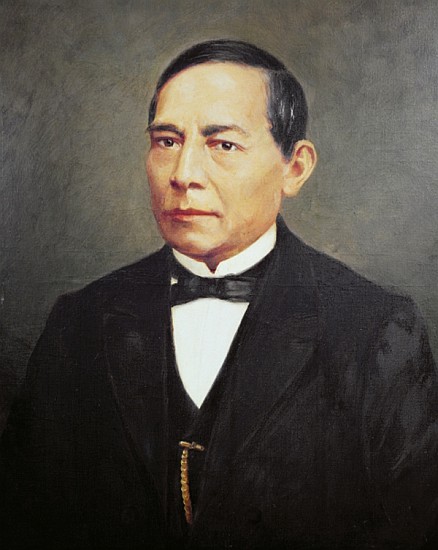 Portrait of Benito Juarez (1806-72) a Scuola Messicana