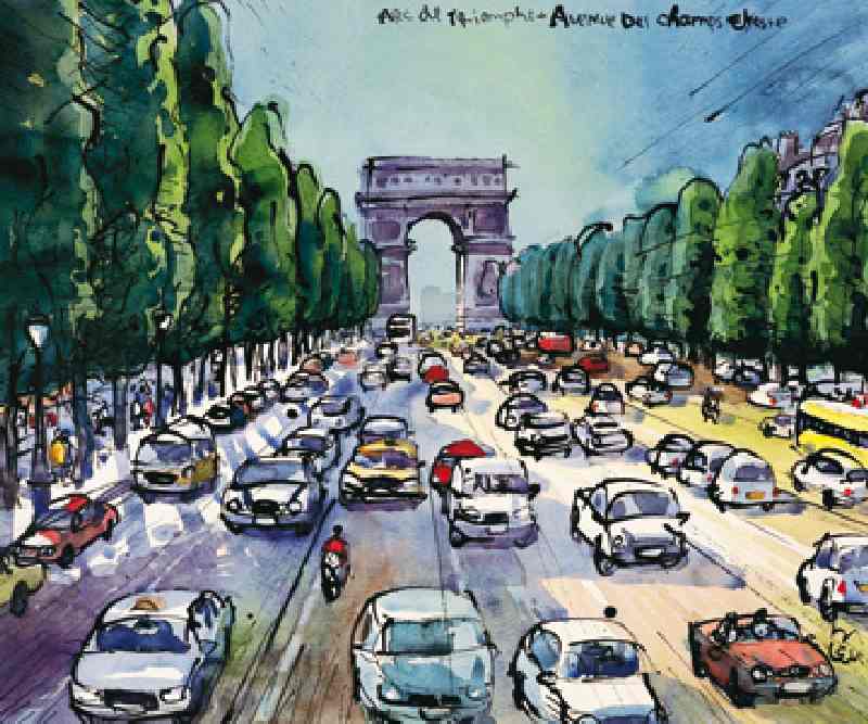 Arc de Triomphe + Avenue des Cha a Michael Leu