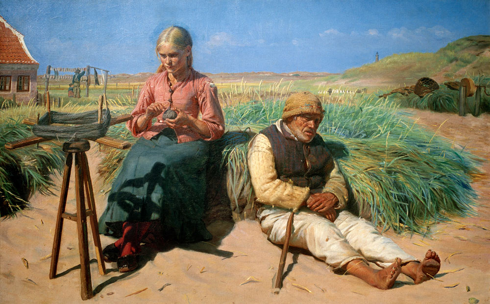 Der blinde Christian und Tine a Michael Peter Ancher
