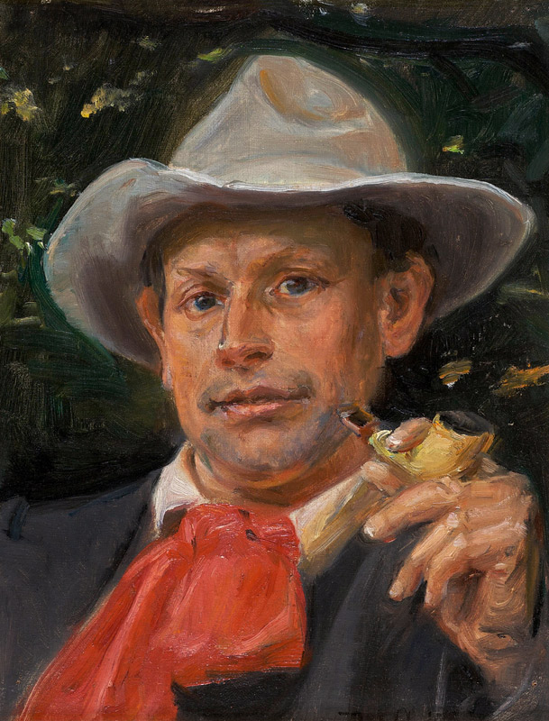 Portrait of Martin Andersen Nexø a Michael Peter Ancher