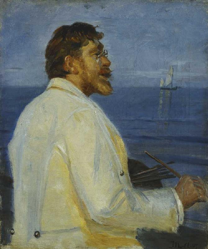 Portrait of the painter Peter Severin Kroyer a Michael Peter Ancher