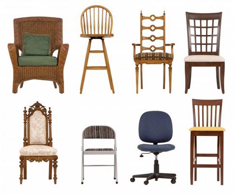 Assortment of chairs a Michael Pettigrew