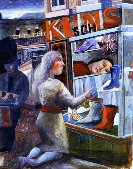 The Magic Shoe Shop, 1993 (gouache on paper)  a Michael  Rooney