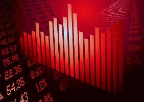 financial figures graph red