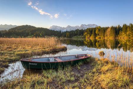 Boot am Geroldsee in Bayern