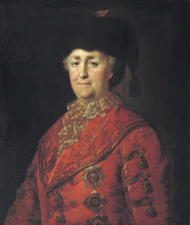 Portrait of Empress Catherine II (1729-1796) in Travel Dress a Michail Schibanow