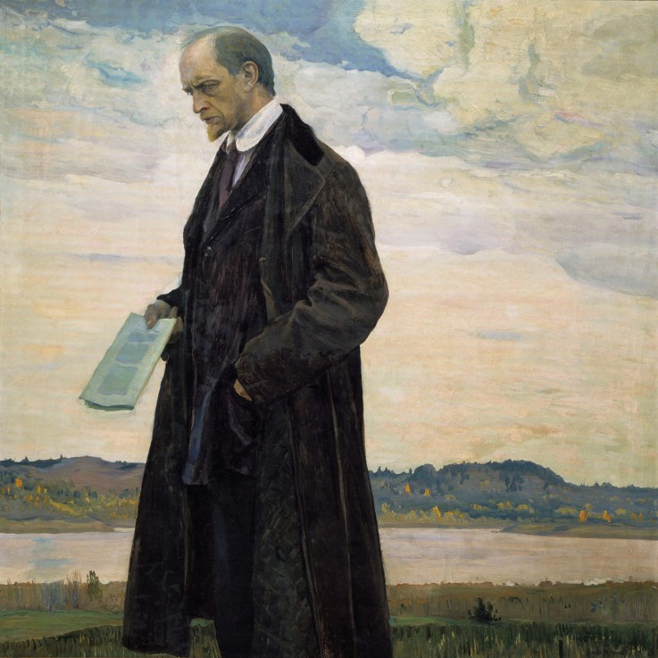 The Thinker. Portrait of the philosopher and publicist Ivan Alexandrovich Ilyin (1883-1954) a Michail Wassiljew. Nesterow