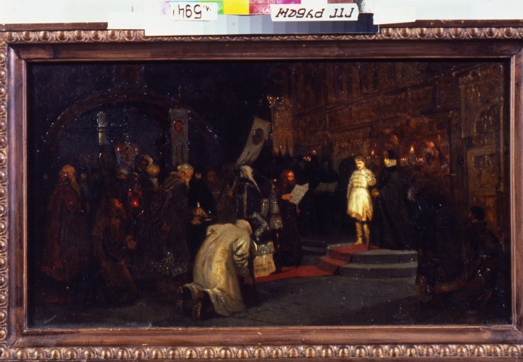 The Election of Michail Romanov to the Tsar on 14 March 1613 a Michail Wassiljew. Nesterow