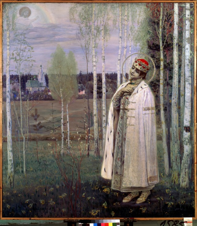 Saint Tsarevich Demetrius a Michail Wassiljew. Nesterow