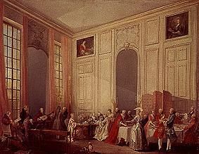 In an English tea drawing-room a Michel Barthélemy Ollivier