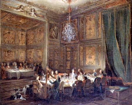 Dinner of the Prince of Conti (1717-76) in the Temple a Michel Barthelemy Ollivier or Olivier
