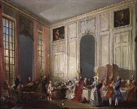 The English Tea (le The a l'Anglaise) and a Society Concert at the house of the Princesse de Conti,