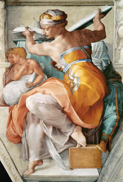 Sibilla Libica (particolare della Cappella Sistina) a Michelangelo Buonarroti