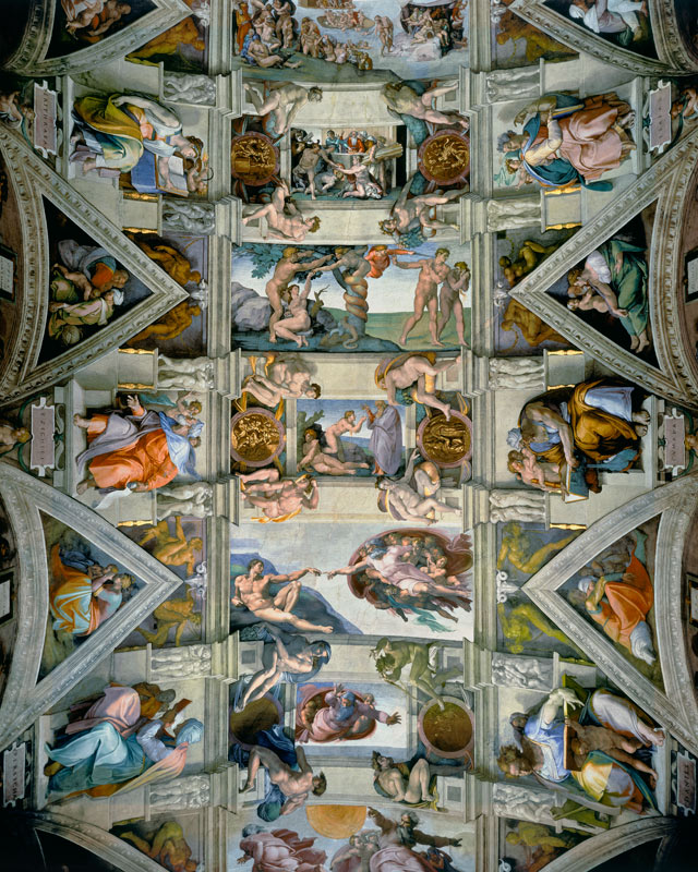 Volta della cappella sistina a Michelangelo Buonarroti