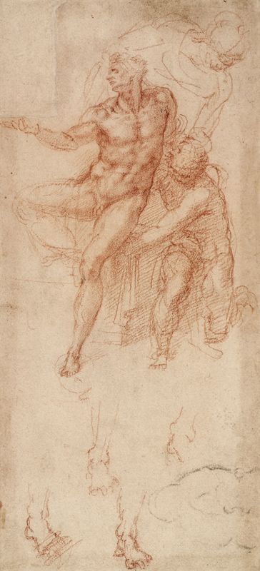 Figure Studies a Michelangelo Buonarroti