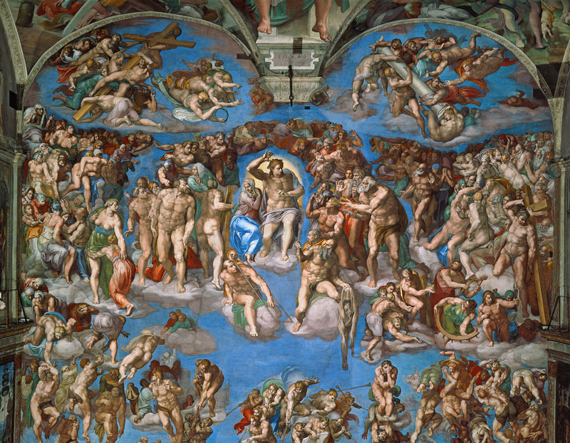 Sistine Chapel: The Last Judgement, 1538-41 (pre-restoration) a Michelangelo Buonarroti
