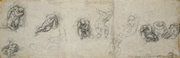 Study of Apostles, c.1550-55 (black chalk on paper) a Michelangelo Buonarroti