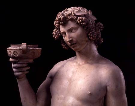 Bacchus, detail a Michelangelo Buonarroti