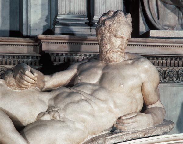 Tomb of Lorenzo de Medici, detail of Dusk a Michelangelo Buonarroti