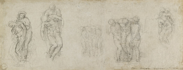 Studies for the Pieta Rondanini, c.1552 a Michelangelo Buonarroti
