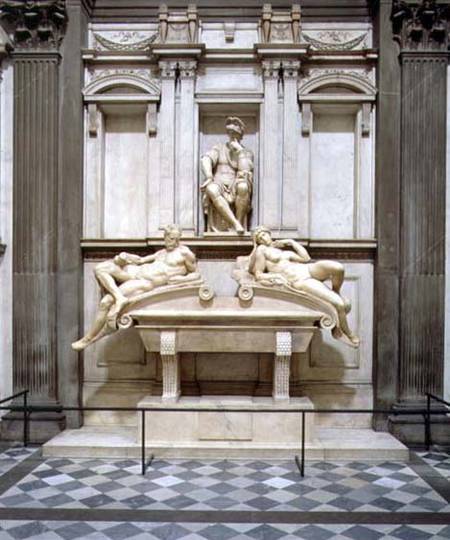 Dusk and Dawn from the Tomb of Lorenzo de Medici, designed 1521 designed 1521,carved 1524-34 a Michelangelo Buonarroti