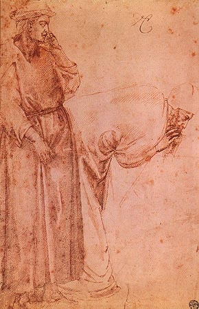 Two figures to Giotto a Michelangelo Buonarroti