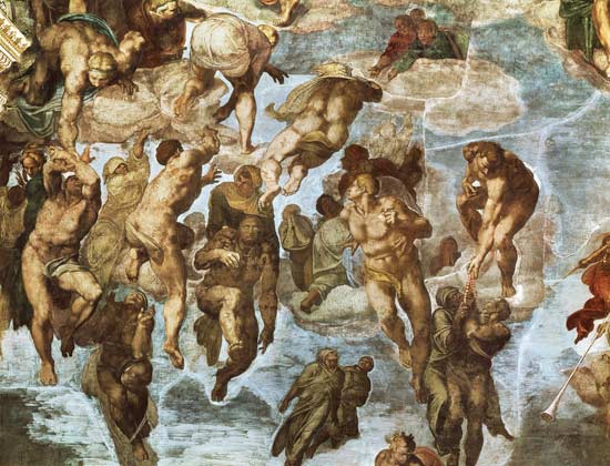 (these delivered the Last Judgement for part -- for a Sistine chapel) a Michelangelo Buonarroti