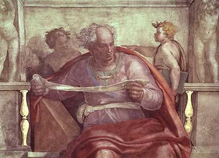 The Prophet Joel, from the Sistine Ceiling a Michelangelo Buonarroti