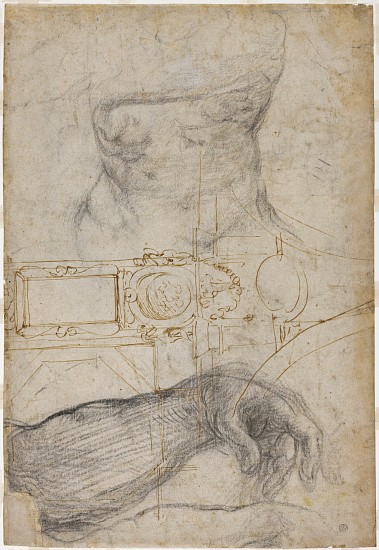 Scheme for the decoration of the ceiling of the Sistine Chapel a Michelangelo Buonarroti