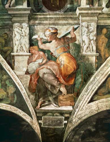 Sistine Chapel Ceiling: Libyan Sibyl a Michelangelo Buonarroti