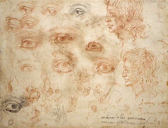 Studies of Two Heads, c.1525 a Michelangelo Buonarroti