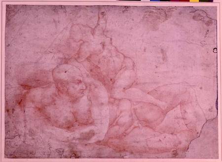 Study of a Male and Female Nude (red chalk) a Michelangelo Buonarroti