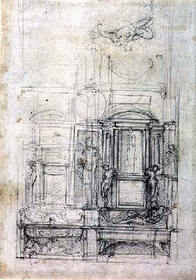 W.26r Design for the Medici Chapel in the church of San Lorenzo, Florence