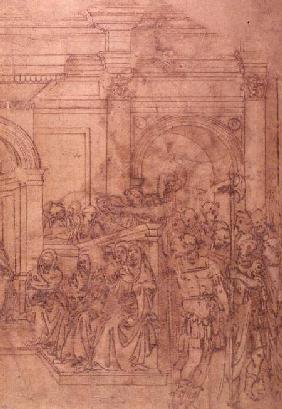 W.29 Sketch of a crowd for a classical scene