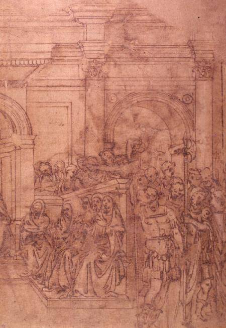 W.29 Sketch of a crowd for a classical scene a Michelangelo Buonarroti