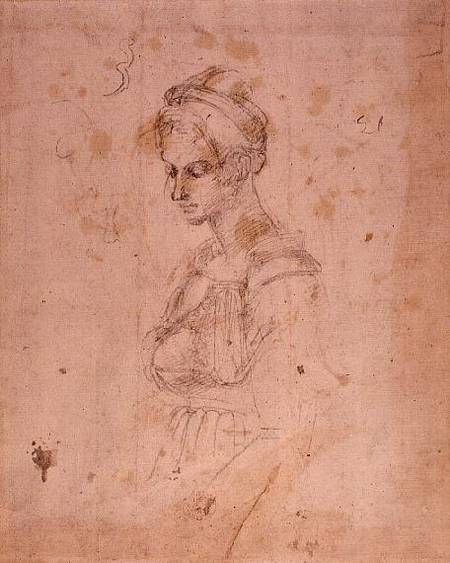 W.41 Sketch of a woman a Michelangelo Buonarroti