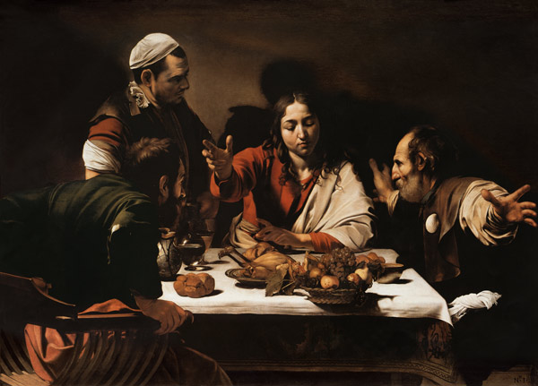 Cena in Emmaus a Michelangelo Caravaggio