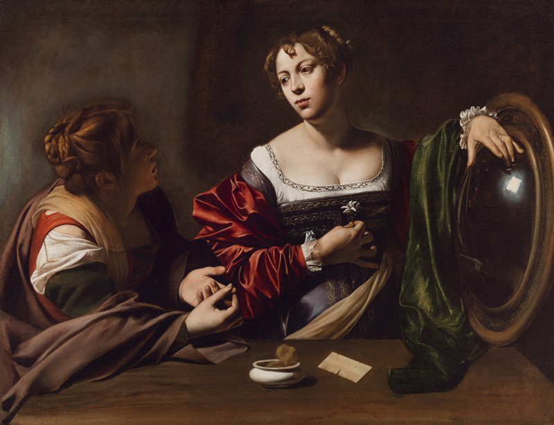 Conversione della Maddalena (Marta rimprovera Maddalena per la sua vanità) a Michelangelo Caravaggio