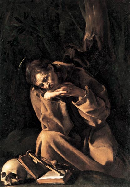 Caravaggio / St.Francis of Assisi / 1606 a Michelangelo Caravaggio