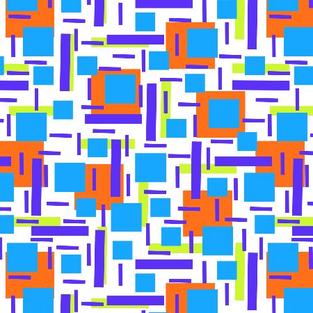 Shapely Overlap Navy Turquoise Orange Geometric Abstract