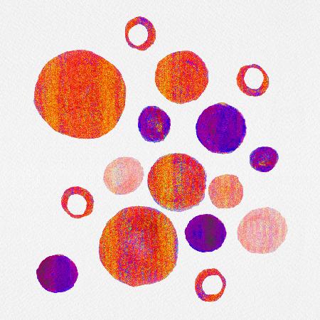Orange Purple Circles Large Small