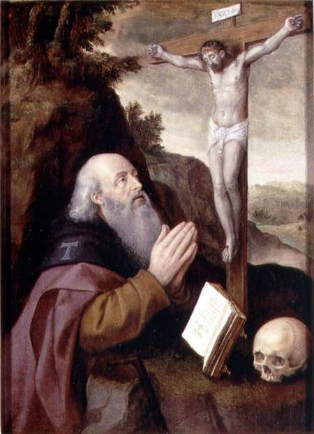 St. Anthony Abbot (panel) a Michiel I Coxie