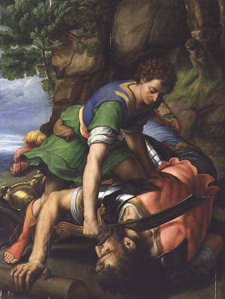 David beheading Goliath (panel) a Michiel I Coxie